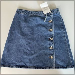 Asos Women's Denim Skirt with side Button Detail